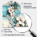 Seaside Reflections Tropical Pattern - Asymmetric Metal Wall Art