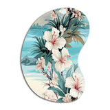 Seaside Reflections Tropical Pattern - Asymmetric Metal Wall Art