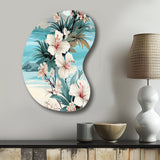 Seaside Reflections Tropical Pattern - Asymmetric Metal Wall Art