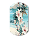 Seaside Reflections Tropical Pattern - Asymmetric Metal Wall Art