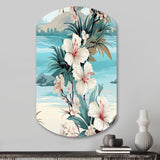 Seaside Reflections Tropical Pattern - Asymmetric Metal Wall Art