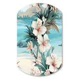 Seaside Reflections Tropical Pattern - Asymmetric Metal Wall Art