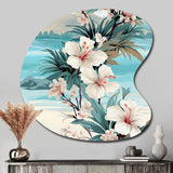 Seaside Reflections Tropical Pattern - Asymmetric Metal Wall Art