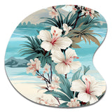 Seaside Reflections Tropical Pattern - Asymmetric Metal Wall Art