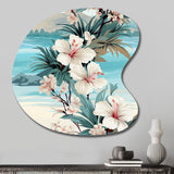 Seaside Reflections Tropical Pattern - Asymmetric Metal Wall Art