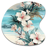 Seaside Reflections Tropical Pattern - Asymmetric Metal Wall Art