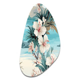 Seaside Reflections Tropical Pattern - Asymmetric Metal Wall Art