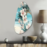 Seaside Reflections Tropical Pattern - Asymmetric Metal Wall Art