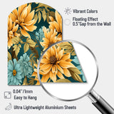 Sunflower Shores Tropical Pattern - Asymmetric Metal Wall Art