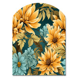 Sunflower Shores Tropical Pattern - Asymmetric Metal Wall Art