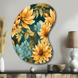 Sunflower Shores Tropical Pattern - Asymmetric Metal Wall Art