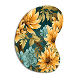 Sunflower Shores Tropical Pattern - Asymmetric Metal Wall Art