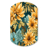 Sunflower Shores Tropical Pattern - Asymmetric Metal Wall Art