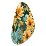 Sunflower Shores Tropical Pattern - Asymmetric Metal Wall Art