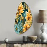 Sunflower Shores Tropical Pattern - Asymmetric Metal Wall Art