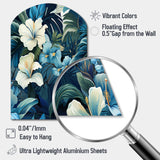 Twilight Oasis Tropical Pattern - Asymmetric Metal Wall Art