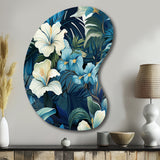 Twilight Oasis Tropical Pattern - Asymmetric Metal Wall Art