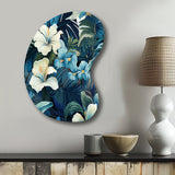 Twilight Oasis Tropical Pattern - Asymmetric Metal Wall Art