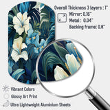 Twilight Oasis Tropical Pattern - Asymmetric Metal Wall Art