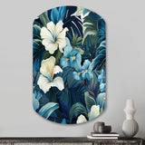 Twilight Oasis Tropical Pattern - Asymmetric Metal Wall Art