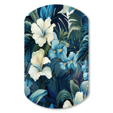 Twilight Oasis Tropical Pattern - Asymmetric Metal Wall Art