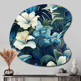 Twilight Oasis Tropical Pattern - Asymmetric Metal Wall Art