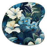 Twilight Oasis Tropical Pattern - Asymmetric Metal Wall Art