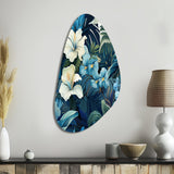 Twilight Oasis Tropical Pattern - Asymmetric Metal Wall Art