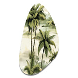 Vintage Palms Ii Tropical Pattern - Asymmetric Metal Wall Art