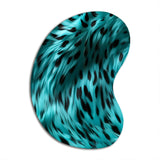 Turquoise And Black - Asymmetric Metal Wall Art