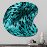 Turquoise And Black - Asymmetric Metal Wall Art