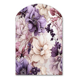 Ethereal Floral Delight Victorian Pattern - Asymmetric Metal Wall Art