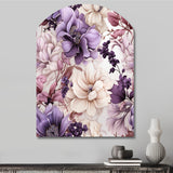 Ethereal Floral Delight Victorian Pattern - Asymmetric Metal Wall Art