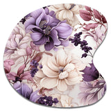 Ethereal Floral Delight Victorian Pattern - Asymmetric Metal Wall Art