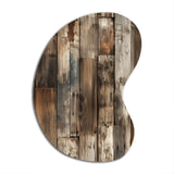 Rustic Barnwood Weathered Tones - Asymmetric Metal Wall Art