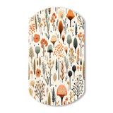 Orange And Grey Scerene Woodland Charm - Asymmetric Metal Wall Art