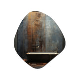 Black Industrial Minimalist Bath I - Asymmetric Metal Wall Art