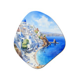 Santorini Greece serenity  - Asymmetric Metal Wall Art