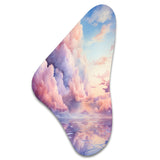 Pink and blue Pastel colored sky III - Asymmetric Metal Wall Art