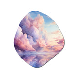 Pink and blue Pastel colored sky III - Asymmetric Metal Wall Art