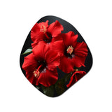 Tropical Radiance Red Hibiscus  II - Asymmetric Metal Wall Art