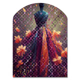 Luxurious Fantasy Dress I - Asymmetric Metal Wall Art