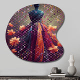 Luxurious Fantasy Dress I - Asymmetric Metal Wall Art