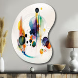 Multi-Color Watercolor Geometric Art I - Asymmetric Metal Wall Art