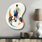 Multi-Color Watercolor Geometric Art I - Asymmetric Metal Wall Art