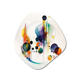 Multi-Color Watercolor Geometric Art I - Asymmetric Metal Wall Art