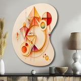 Orange And Yellow Geometric Abstract II - Asymmetric Metal Wall Art