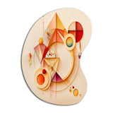 Orange And Yellow Geometric Abstract II - Asymmetric Metal Wall Art