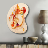 Orange And Yellow Geometric Abstract II - Asymmetric Metal Wall Art