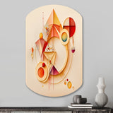 Orange And Yellow Geometric Abstract II - Asymmetric Metal Wall Art